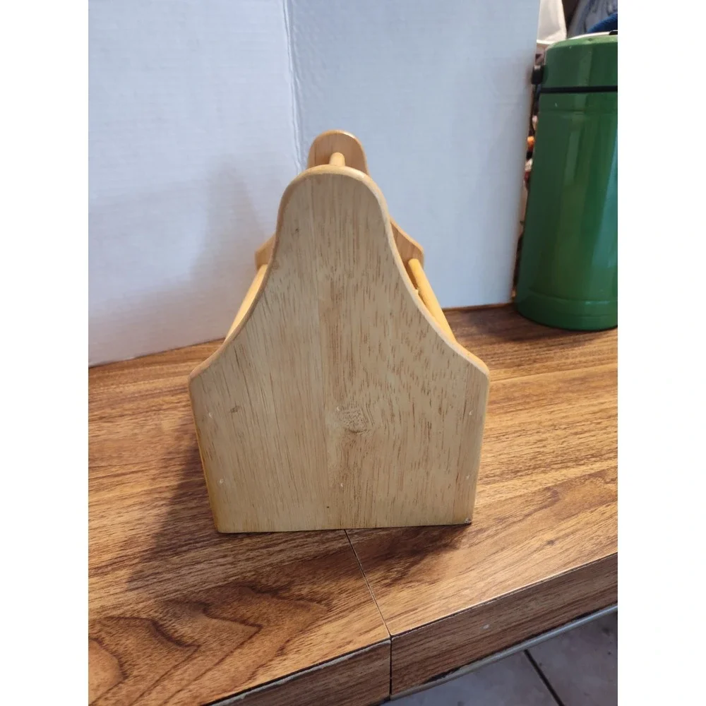 Wooden Cottage Core Craft, Remote Caddy. Or Napkin &  Silverware Painted